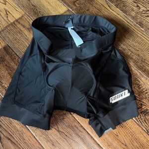 SOUKE SPORTS CYCLING Men's Black Athletic Shorts Size L